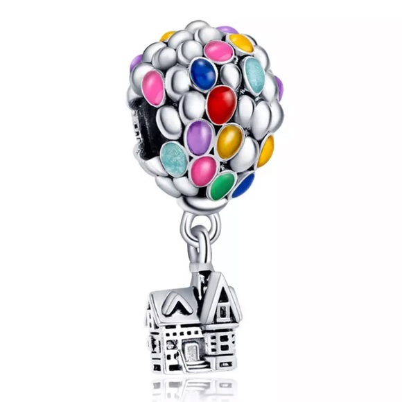 NWOT Disney Pixar Up House & Balloons Dangle Charm Dangle Charm Silver 925 - Picture 1 of 13
